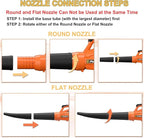 Leaf Blower 20V Leaf Blower Cordless with 4.0Ah Battery and Charger, High Power 400 CFM Electric Leaf Blower, Lightweight Handheld Cordless Blower for Lawn Care Yard Patio Garden Leaves Snow (Orange)