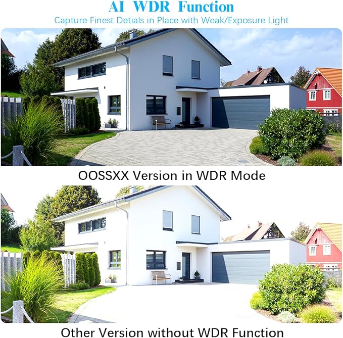 (Dual Antennas for Wi-Fi Enhanced) AI Human Detected 2K 3.0MP Wireless Security Camera System, Surveillance NVR Kits with 2TB Hard Drive, 4Pcs Outdoor WiFi Security Cameras, with Audio, Night Vision