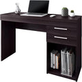 Techni Mobili Computer Home Office or Bedroom Storage & Drawers Ideal for Small Spaces Writing Desk, 47.6" W x 16.1" D x 30.3, Espresso