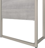 Bush Business Furniture Hybrid Desk Return/Bridge, 42W x 24D, Platinum Gray