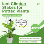 4 Pack 30 Inch Taller Plant Trellis for Potted Climbing Plants Indoor, Expandable Metal Garden Trellis for Climbing Plants, Flowers, Vine, Ivy - Sturdy Houseplant Support with Ties
