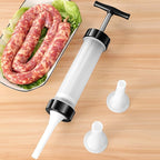 Sausage Stuffer - Homemade Manual Sausage Maker, Fast Meat Filling Machine, Food Grade Kitchen Sausage Stuffer Tool for Household Use (3 Stuffing Tubes)