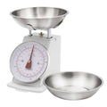MARLIZ Small Retro Kitchen Scale 4.4Lb/2Kg with 2 Bowls White |Mechanical dial Scale| Vintage | Pesa para alimentos| bascula de cocina|Bakers Scale