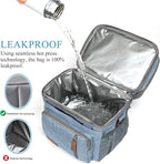 MIYCOO Lunch Bag for Men & Women, Expandable Double Deck Lunch Box, 15L | Leakproof & Waterproof, Portable, Large Soft Insulated Cooler bag for Adult, Work, Camping, Beach, Picnic, Travel