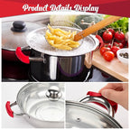8 Pcs Cast Iron Handle Cover, Silicone Hot Handle Holder | Heat Resistant Cast Iron Skillet Covers Potholder for Frying Pans and Griddles Kitchen Supplies under 400℉