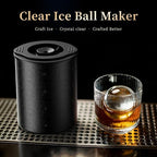 Clear Ice Ball Maker for Whiskey: 2.5" Crystal Clear Ice Maker - Large Silicone Ice Sphere Maker for Bourbon & Cocktails - Easy Release Ice Cube Maker for Home Bar(2PACK)