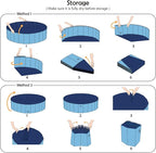 Jasonwell Foldable Dog Pool Collapsible Hard Plastic Dog Swimming Pool Portable Kiddie Pool Pet Pool Doggie Wading Pool Bath Tub for Puppy Small Medium Large Dogs Cats and Kids 79"