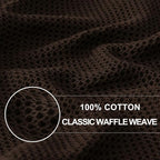 Homaxy 100% Cotton Waffle Weave Kitchen Towels, 5-Pack, Dark Brown | 13 x 28 Inches, Ultra Soft Absorbent Dish Towels, Quick Drying Cleaning Towels
