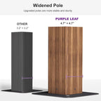 PURPLE LEAF 12' X 18' Outdoor Hardtop Gazebo for Patio Galvanized Steel Double Roof Permanent Canopy Teak Finish Coated Aluminum Frame Pavilion Gazebo with Netting and String Lights