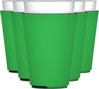 TahoeBay Blank Pint Glass Sleeves, Beer Coolers, 6-Pack, Kelly Green | Insulating Foam Cooler, 16oz Collapsible Tapered Beverage Holder, Bar Cup Insulator for Transfer Vinyl, HTV, Sublimation, DTF