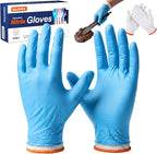 ANBOSON BBQ Gloves,Disposable BBQ Gloves Heat Resistant Cooking | 50 Disposable Nitrile Gloves with 2 Reusable Cotton Liners, Powder Free, Latex Free for Smoking,Grilling,Cooking,Food Prep