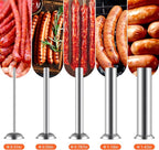15LBS/7L Manual Sausage Stuffer, Professional Stainless Steel Sausages Maker & Filler Kit with 2 Speed, 5 Stuffing Tubes, Vertical Meat Stuffers for Home Kitchen, Commercial Use