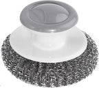 24Pack Steel Wool Scrubber with Handle, Stainless Steel Scrubber for Cleaning Cast Iron, Dishes, Stock Pots, Pans, Griddles, Grills
