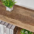 BON AUGURE Industrial 3 Tier Bookshelf, Rustic Small Book Shelves for Small Spaces, Short Wood Metal Etagere Bookcase for Living Room, Bedroom and Office (Vintage Oak)