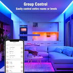 Sengled Smart Zigbee Multicolor Light Strip, 2M (6.56ft) Base Kit, Hub Required, Also Works with Alexa & Google Assistant, RGBW, Extendable, High Brightness, 1400Lumens (E1G-G8E)