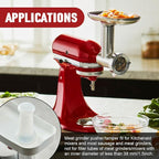 Meat Grinder Pusher Tool for Kitchenaid Lem Meat Sausage Food Grinders, Meat Grinder Plunger Pusher Length 9.8" Stuffing End OD 1.5"- Kitchen Food Grinder Attachment (1 Pcs)