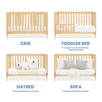 Delta Children Essex 4-in-1 Convertible Crib, Natural