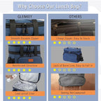 Expandable Lunch Box Cooler Bag - Insulated Soft Lunch Bag for Men Women - Large Lunchbox for Adults Work Camping Outdoor Travel Blue 16L