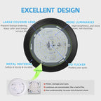 ECOELER 5/6 Inch Dimmable LED Disk Lights, 16.5W Black Flush Mount Disc Downlight, 1100lm 3000K Warm White, Low Profile Surface Mount Ceiling Light for J-Box or Recessed Can, ETL-Listed, 6 Pack