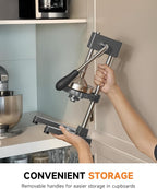 CO-Z Manual Citrus Juicer, Heavy-Duty Manual Juicer with Conical & Flat Pressure Plates, Professional Lemon Squeezer for Orange Pom Lime Lemon Juice, Dishwasher Safe Orange Juice Press, Gray