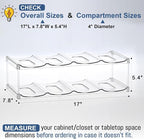 LARGER Compartment - 2 Tier Stackable Water Bottle Organizer Holder - for Stanley 40oz & Others' Large Tumbler - Clear Wine Rack, 8 Cup Bottle Holder for Cabinet Home Countertop Fridge Pantry Shelf