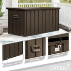 Domi 160-Gallon Outdoor Storage Box – Waterproof, Lockable Storage Cabinet for Patio Furniture, Garden Tools & Pool Supplies – Large Metal Storage for Cushions, Toys & More