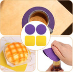LUTER 4pcs Jar Opener Gripper Pads, Reusable Rubber Jar Grippers Multi-function Bottle Lid Opener for Kitchen Coasters (Yellow, Purple)