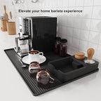 Silicone Espresso Knock Box & Tamping Station | 3 in 1 Coffee Grounds Organizer Large Capacity Barista Accessory, Fit 51/53/58mm Tamper Distributor