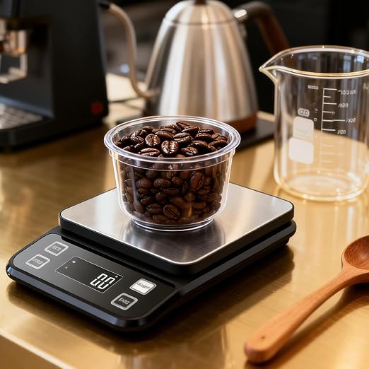 Waterproof Kitchen Scale, 10kg/22lb Food Scale Precisely Measures Grams and Ounces for Baking and Cooking, Stainless Stee Digital Scale with Backlight for Food