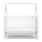 Storkcraft Orchard 5-in-1 Convertible Crib (White) – GREENGUARD Gold Certified, Canopy Style Baby Crib, Converts from Crib to Toddler Bed, Daybed and Full-Size Bed, Fits Standard Crib Mattress