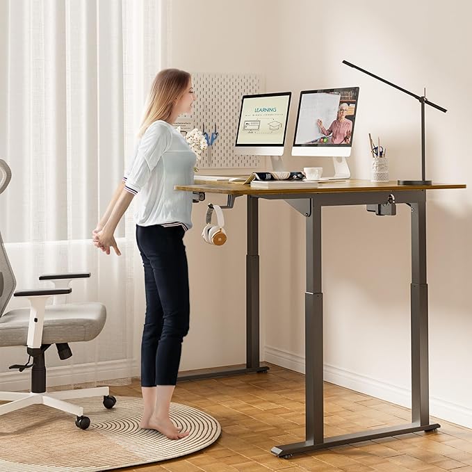 Dripex Standing Desk, 63"/ 71" L Shaped Desk Adjustable Height, Electric Corner Stand Up Desk Large Home Office Desk Computer Workstation, Dual Motor Sit Stand Desk 4 Legs, Super Stable