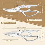 Freelander Kitchen Scissors Set - All Purpose Heavy Duty Poultry Shears | Japanese Kitchen Shears for Food, Chicken, Meat, Fish, Vegetables, Ergonomic Non-Slip Handle, Gifts for Women Men