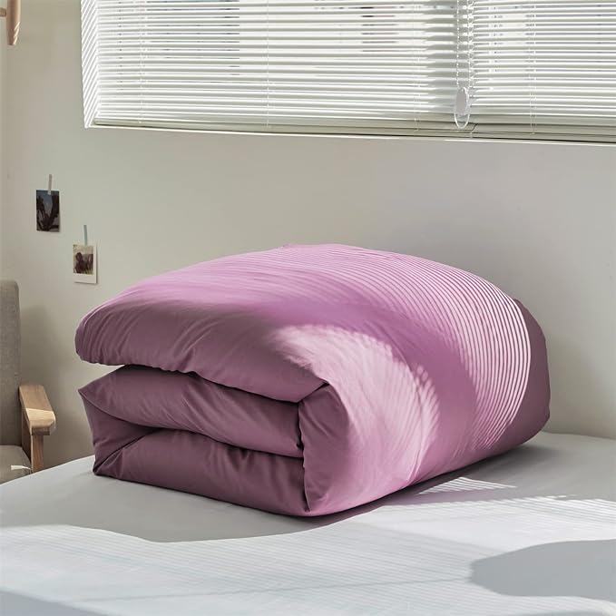 Purple Comforter Set Full Grape Color Bedding Set 3 Pieces Solid Purple Comforter Set Hotel Quality Lightweight Women Comforter Set Full Breathable Purple Bed Comforter Set Full