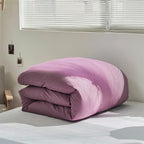 Purple Comforter Set King Grape Color Bedding Set 3 Pieces Solid Purple Comforter Set Hotel Quality Lightweight Women Comforter Set King Breathable Purple Bed Comforter Set King