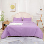 Lavender Purple Comforter for Queen Size Bed, Full Modern Bedding Set for Girls, Soft & Lightweight Chic Microfiber Bed Sets, 3 pcs-1 Comforter & 2 Pillowcases (90"x90")