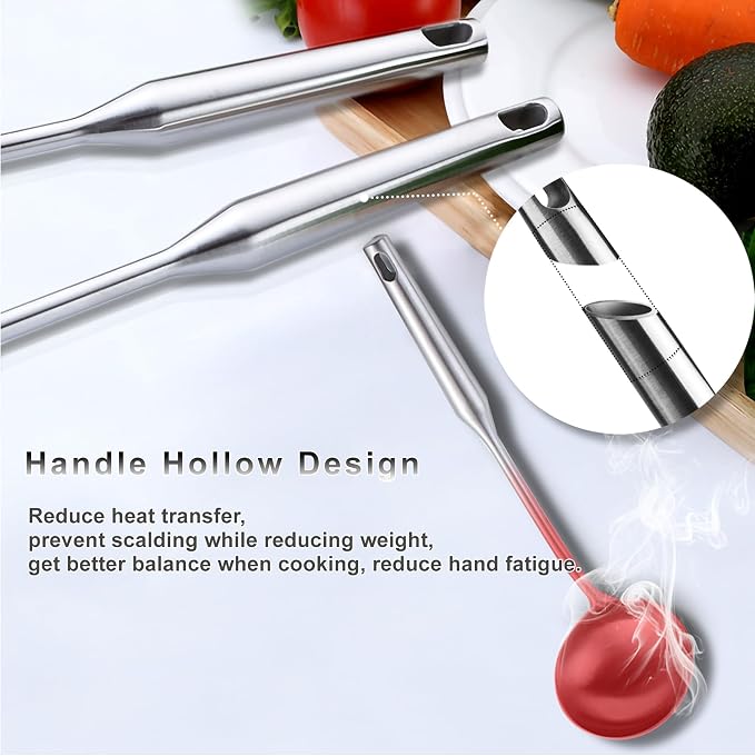 Stainless Steel Kitchen Utensils 13 PCS All Metal Set for Cooking | Food-grade 304;Dishwasher Safe;Made To Last;Meets All Needs;Great Choice for Gifts
