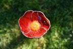 Ceramic Garden Decor - Flower Lawn stake - Outdoor statue - Perfect, unique gifts for gardeners woman, men, yard gifts - Handmade, Frostproof