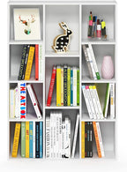 Furinno Luder Bookcase / Book / Storage , 11-Cube, White