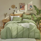 Sage Velvet Comforter Sets Solid Sage Green Flannel Bedding Set 3 Pieces Comforter Set Twin Size Sage Green Velvet Blanket Warm Winter Bedding Set(Sage Velvet, Twin(68'' 90''))