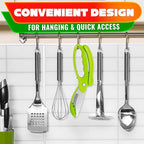 Salad Scissors for Chopped Salad, Two-Blade, Spring-Loaded System | 8.9" Salad Chopper Scissors for Fast Double Cutting; Chops Lettuce, Veggies, and Fruits; Non-Slip Handle; Anti-Slash Head