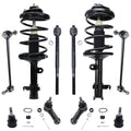 Detroit Axle - Front 10pc Struts Kit for 99-01 Honda Odyssey, 4 Tie Rods 2 Lower Ball Joints 2 Stabilizer Sway Bars 2 Struts w/C