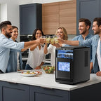 Antarctic Star Crescent Ice Maker, Slow-Melting Countertop Ice Maker, 27 Lbs/24H, 16Pcs in 15Mins, Self-Cleaning,24-Hour Timer, for Home/Kitchen/Office/Party