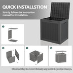 Outdoor Storage Box,2 Packs 31 Gallon Deck Box, Large Resin Storage Cabinet for Gardening Tools, Patio Pillow, Lockable, Waterproof and UV Resistant