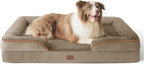 Bedsure Orthopedic Dog Bed for Large Dogs - Big Washable Dog Sofa Beds Large, Supportive Foam Pet Couch Bed with Removable Washable Cover, Waterproof Lining and Nonskid Bottom, Hazel