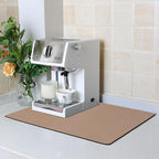 ZLR Large Coffee Bar Mat for Coffee Station, 16"x24" XL, Brown | Oversized Counter Protector, Absorbent Dish Drying Mat, Fits Espresso, Grinder, Frother & Cup Display, Hides Stains