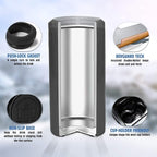 SANDJEST 4-in-1 Tumbler Gifts for Dad from Daughter Son - 12oz Dad Fuel Can Cooler Tumblers Travel Mug Cup - Stainless Steel Insulated Cans Coozie Christmas, Birthday, Father's Day Gift for Daddy
