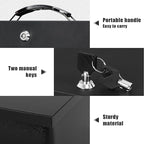 xydled Fireproof Document Box with Key Lock, Fire Safe Box, Black | Fire and water resistant lock box for documents, passports, cash and valuables, keeping secure at home, 13.2 x 11 x 4 Inch