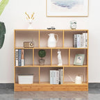 Maydear 47.24” Bamboo Bookshelf, 3 Tier Open Shelf Bookcases 10-Cube Bookshelf with Base, Freestanding Book Storage Organizer Display Shelf for Bedroom, Living Room, Home Office