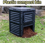 Large Fertilizer Fermentation Box, Plastic Compost Bin, Lightweight Outdoor Composting Box Suitable for Garden, Courtyard and Kitchen(Yellow,Medium)