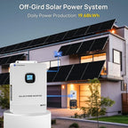 ECO-WORTHY 10KW Output Home Off-Grid Solar Power System: 30.72kwh Server Cabinet with Communication Lithium Battery, Large Capacity, More Freedom.4920W Monocrystalline Photovoltaic Solar Panel Matrix.